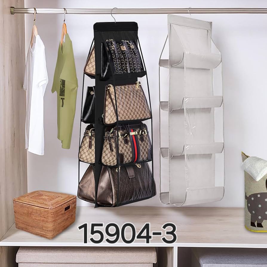 Premium Hanging Handbag Organizer – Multi-Pocket Closet Storage