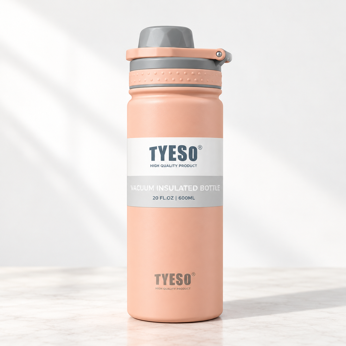 TYESO 600ml Vacuum Insulated Bottle with Carry Handle