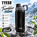 TYESO 750ml Insulated Tumbler with Handle – Hot & Cold Travel Bottle