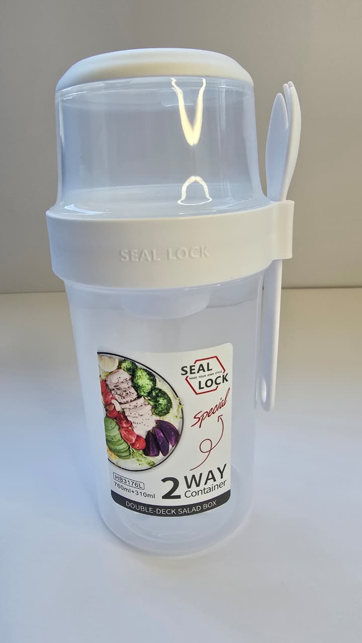 Beiryta 2-Way Salad & Yogurt Container with Fork