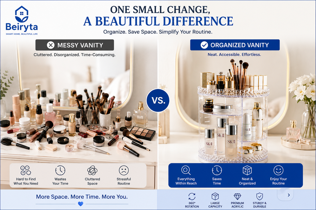 360° Rotating Makeup Organizer