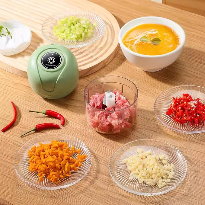Beiryta 250ml mini food processor used for garlic chili vegetables and everyday meal preparation