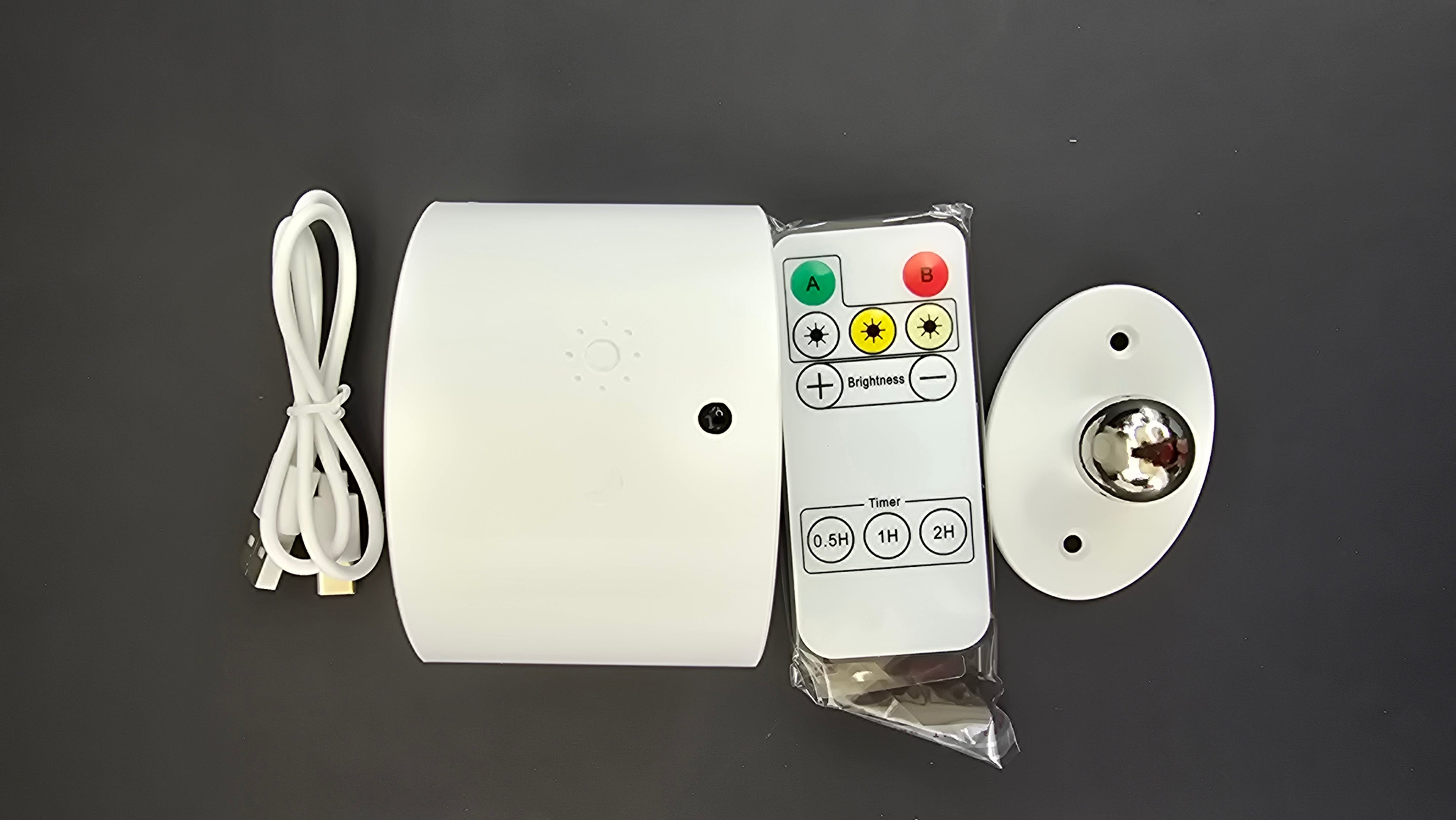 Packaging for the Beiryta rechargeable LED wall light with remote control