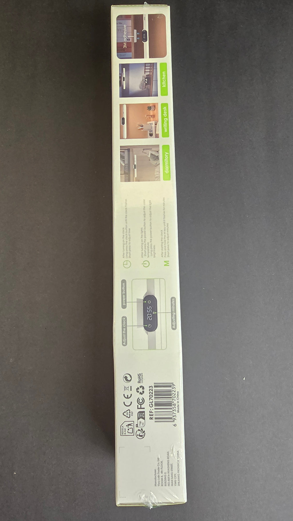 Rechargeable LED light bar specifications showing 3000K, 4500K and 6000K light temperatures