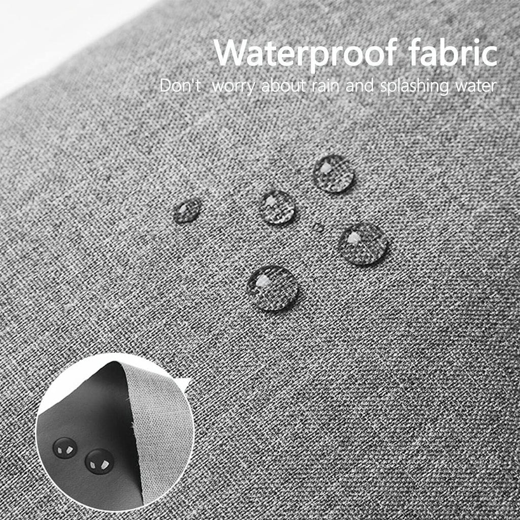 Close-up of the water-resistant fabric used in the Beiryta hanging travel organizer bag.